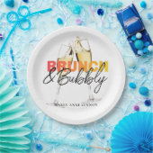 エレガントブライダルブランチとバブリー ペーパープレート (パーティー)