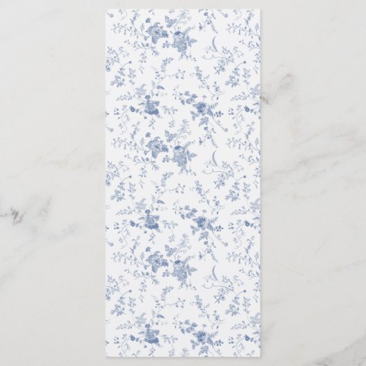 エレガントブライダル茶パーティーブライダルシャワー メニュー (裏面)