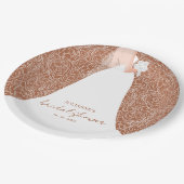 エレガントブライトオンテラコッタブライダルシャワー ペーパープレート (アングル)