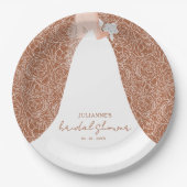 エレガントブライトオンテラコッタブライダルシャワー ペーパープレート (正面)