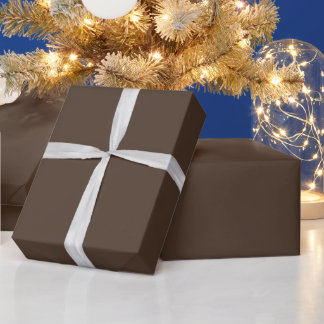 エレガントブラウン無地の結婚式 ラッピングペーパー