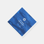 エレガントブラシストローク&デビッドステッカーのスター スタンダードカクテルナプキン (角)