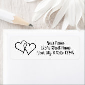 エレガントブラシ結婚スクリプトの差出人住所ラベル ラベル (インサイチュ)