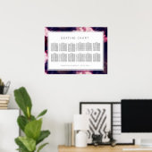 エレガントブラシ結婚線のシーティングチャート ポスター (ホームオフィス)