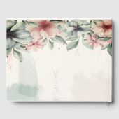 エレガントブラシ線，フローラ結婚の ゲストブック (裏面)