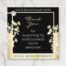 エレガントブラックおよび金ゴールドフローラ製品パッケージ