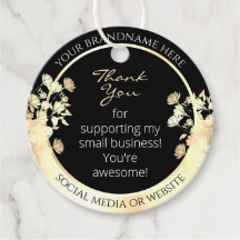 エレガントブラックおよび金ゴールドフローラ製品パッケージ