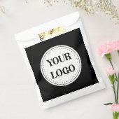 エレガントブラックお洒落QRコードロゴデザイン フェイバーバッグ (封をした状態)