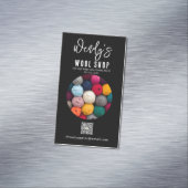 エレガントブラックウールショップワークショップ名刺 マグネット名刺 (インサイチュ)