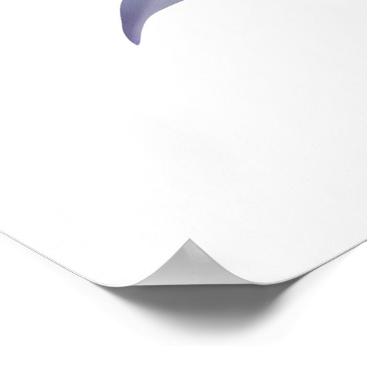 エレガントブラックキャットフローラムーンアート猫好き ポスター (角)