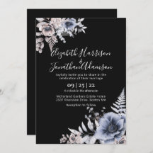 エレガントブラッククリーム水彩フローラ結婚ズ