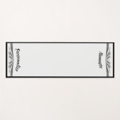 エレガントブラックグレーゼンヨガナマステパーソナライズされた ヨガマット (正面(横))