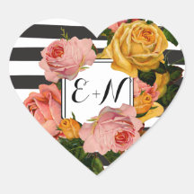 エレガントブラックストライプバラ結婚ズ