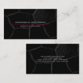 エレガントブラックストーンミニマスタイリッシュリスト 名刺 (正面/裏面)
