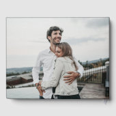 エレガントブラックスノーベリー+ユーカリリース結婚ズ ゲストブック (裏面)