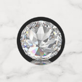 エレガントブラックテーブル上のダイヤモンドパーティー宝石 コンフェッティ (スモール正面)