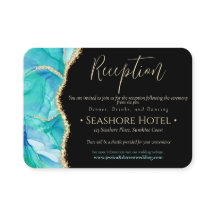 エレガントブラックブルー金ゴールドグリッター水色結婚の