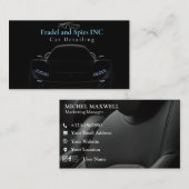 エレガントブラックプレミアムカーディーラー/プロフェッショナル 名刺 (正面/裏面)