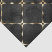 エレガントブラックベルベフェイクット金ゴールド格子高級 薄葉紙 (詳細)