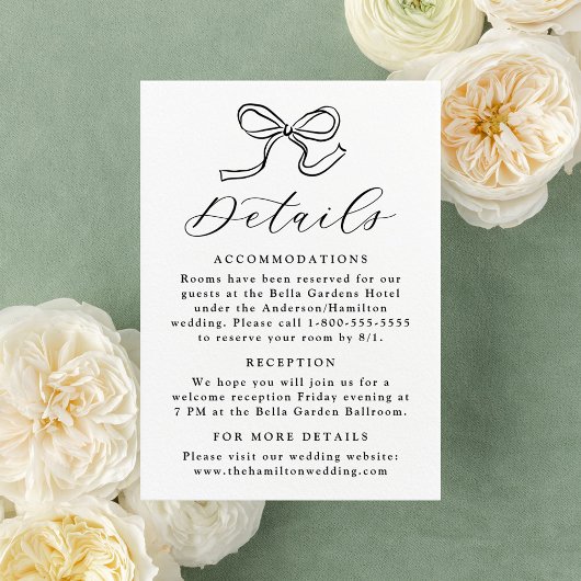 エレガントブラックボー結婚ズ詳細 エンクロージャーカード