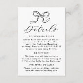 エレガントブラックボー結婚ズ詳細 エンクロージャーカード (正面)