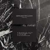 エレガントブラックミニマルクラシックリスト 名刺