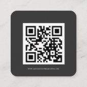 エレガントブラックミニマ結婚リストの詳細カードQR エンクロージャーカード (裏面)