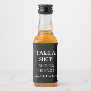 エレガントブラック新郎バチュラーパーティ結婚ズ リキュールボトルラベル