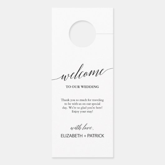 エレガントブラック書結婚道のゲスト ドアノブサイン (裏面)