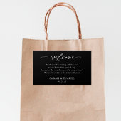 エレガントブラック結婚ウェルカムギフト 長方形シール