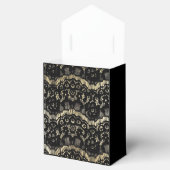 エレガントブラック金ゴールド高級フランスのフローラレース フェイバーボックス (オープン)