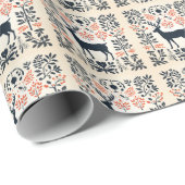 エレガントブラック&オレンジトナディアアート ラッピングペーパー (ロールコーナー)