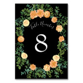 エレガントブラック&ピーチバラ結婚ズ テーブルナンバー (正面)