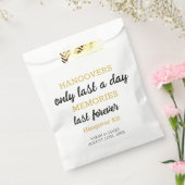 エレガントブラック&金ゴールドハ結婚ンバータイポグラフィ フェイバーバッグ (封をした状態)