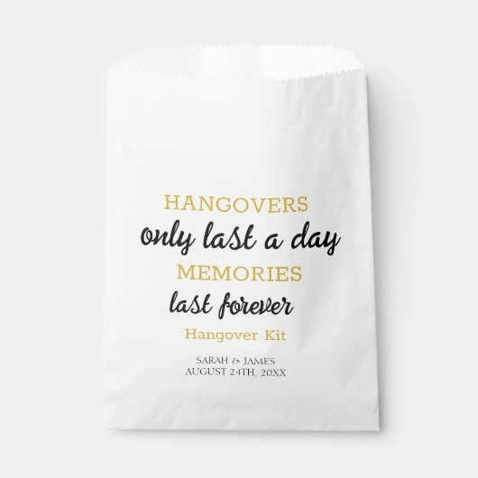 エレガントブラック&金ゴールドハ結婚ンバータイポグラフィ フェイバーバッグ (正面)