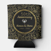 エレガントブラック&金ゴールド50結婚周年 缶クーラー (裏面)