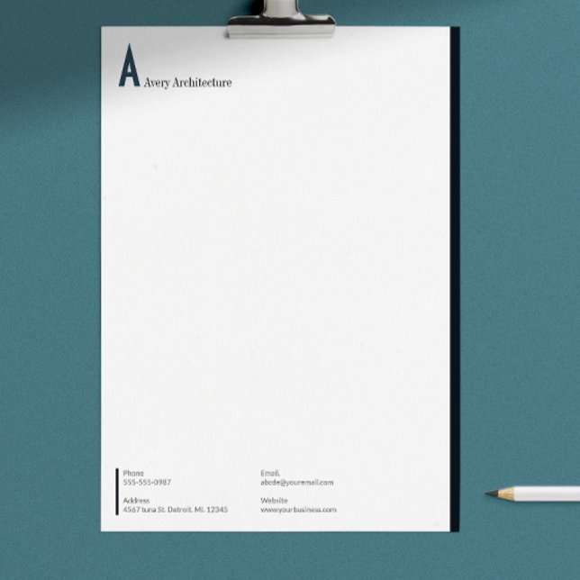 エレガントブランディングとマーケティングダークブルー レターヘッド (Elegant Branding And Marketing Dark Blue Letterhead)