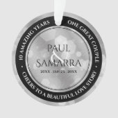 エレガントブリキ結婚ン10周年記念 オーナメント (正面)