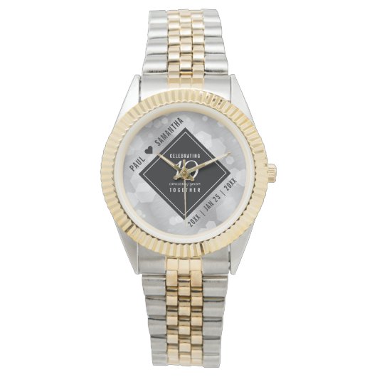 エレガントブリキ結婚ン10周年記念 腕時計 (正面)