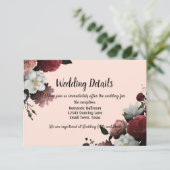 エレガントブルゴーニュとピンクの花 エンクロージャーカード (スタンド正面)