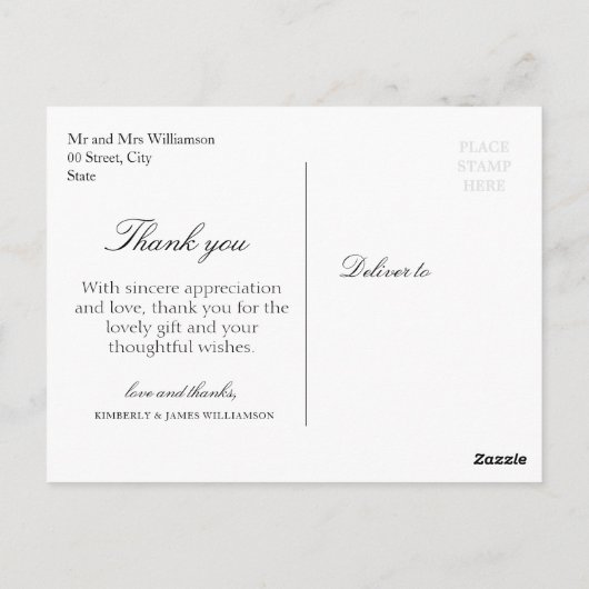 エレガントブルゴーニュと赤面の結婚フローラはユー感謝していズ ポストカード (裏面)