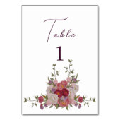 エレガントブルゴーニュの結婚花 テーブルナンバー (正面)