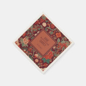 エレガントブルゴーニュシノイビクトリアンセリ結婚の スタンダードカクテルナプキン (角)