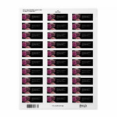 エレガントブルゴーニュダークムーディフローラブラック結婚ズ ラベル (フルシート)