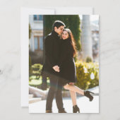 エレガントブルゴーニュフローラの結婚黒金ゴールド写真 招待状 (裏面)