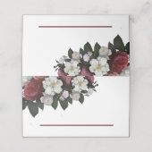 エレガントブルゴーニュフローラ結婚ズ折り畳み座席表 プレイスカード (外部開封)