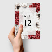 エレガントブルゴーニュフローラ結婚ズ テーブルナンバー