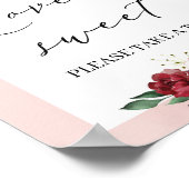 エレガントブルゴーニュフローラ金ゴールド赤面愛は甘い ポスター (角)