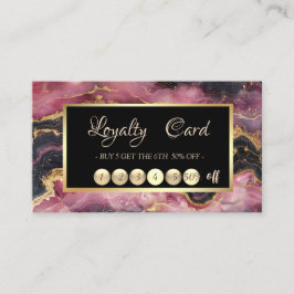 エレガントブルゴーニュ大理石金ゴールドシーケンスフレーム ロイヤリティカード