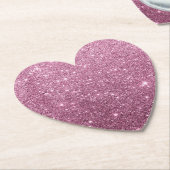 エレガントブルゴーニュ抽象芸術ガーリーグリッター ペーパーコースター (アングル)